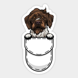 Funny German Wirehaired Pointer Pocket Dog Sticker